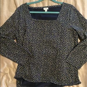 J crew square neck blouse